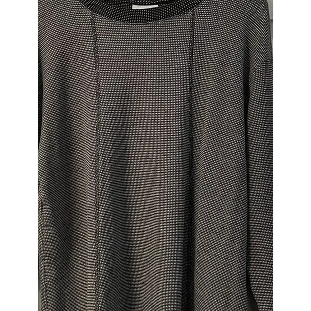 J.Jill Lightweight Sweater Pullover Women Size L Black & White Long Sleeve - Picture 9 of 11